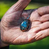 Harmony Amulet – Handcrafted Triskelion Orgonite Pendant - Image 5