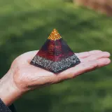 Harmonic Guardian – Handmade Orgonite Pyramid - Image 3