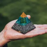 Harmonic Guardian – Handmade Orgonite Pyramid - Image 2