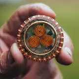 Traveler’s Triskelion – Handmade Pocket Orgonite - Image 2
