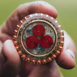 Traveler’s Triskelion – Handmade Pocket Orgonite - Image 3